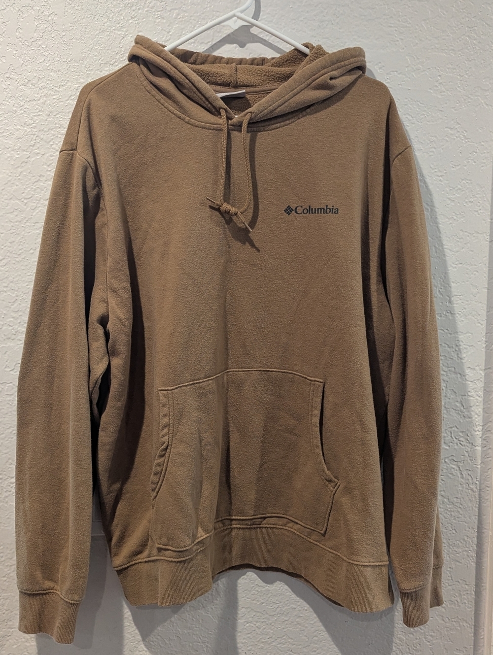 Columbia Men's Tan Brown Hooded Fleece Pullover